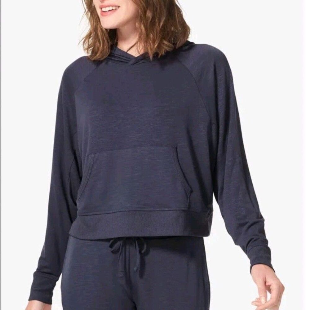 Tommy John Women's Super Soft Terry Lounge Hoodie Sz Small Odyssey Gray